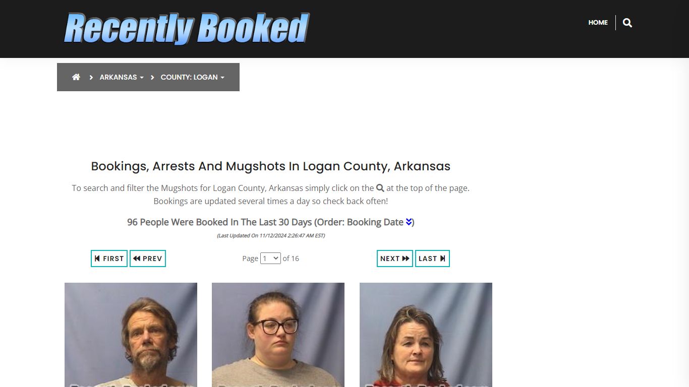 Bookings, Arrests and Mugshots in Logan County, Arkansas - Recently Booked